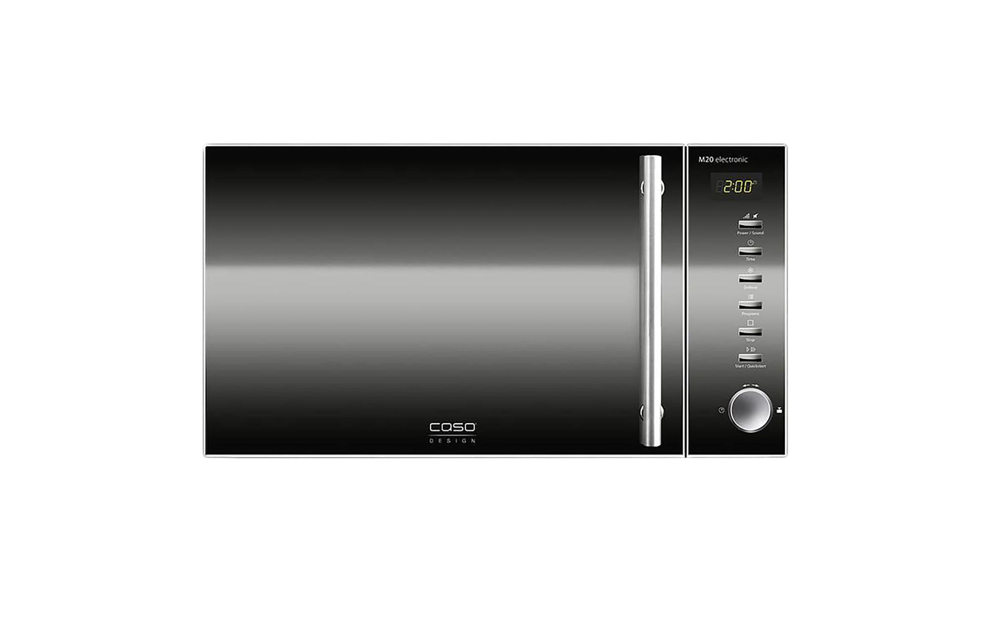 Caso Mikrowelle M20 Electronic – 20 l, 800 W – schwarz/edelstahl