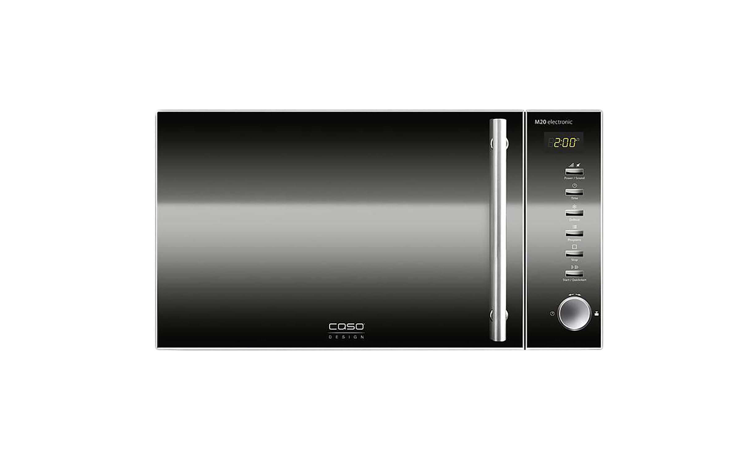 Caso Mikrowelle M20 Electronic – 20 l, 800 W – schwarz/edelstahl
