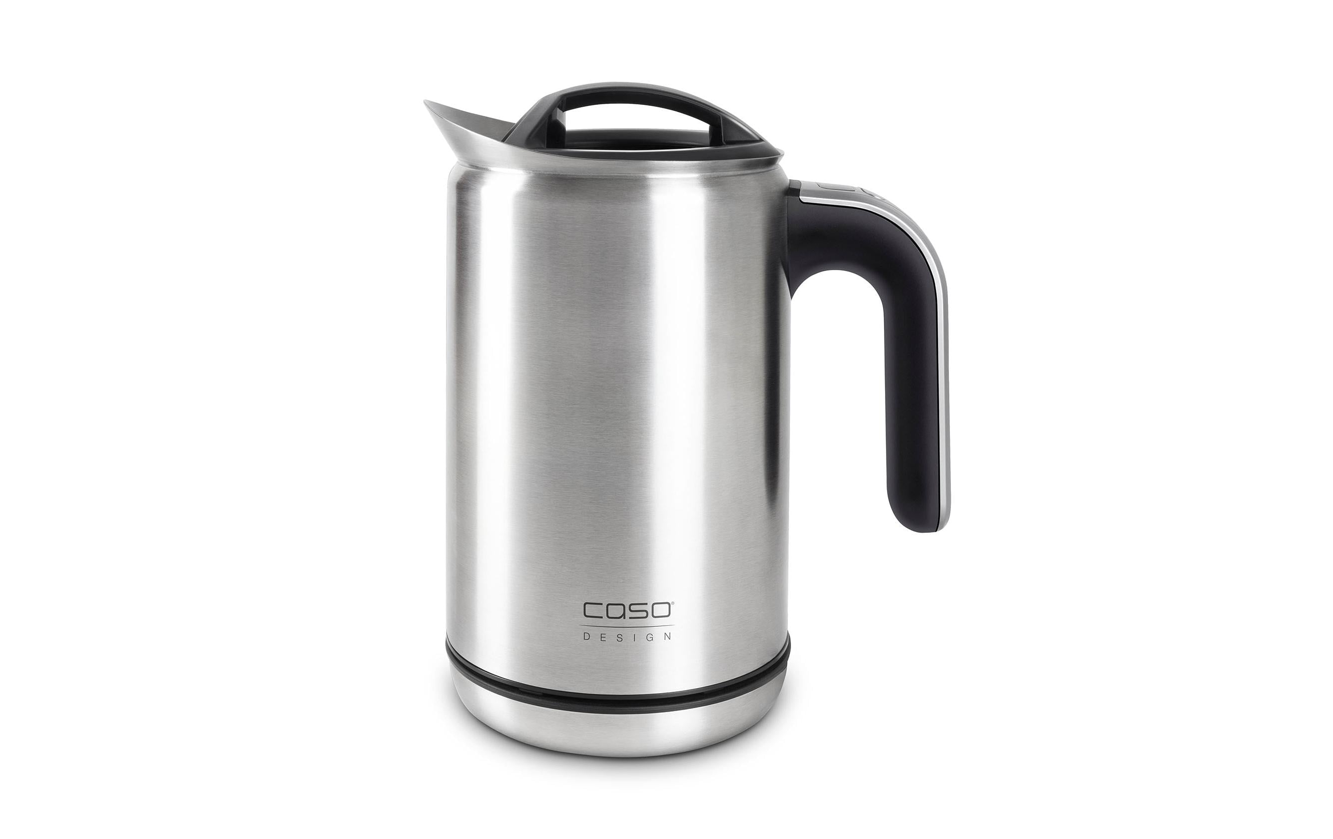 Caso Wasserkocher Cool-Touch – 1 l, Edelstahl, Temperaturwahl, 1800 W