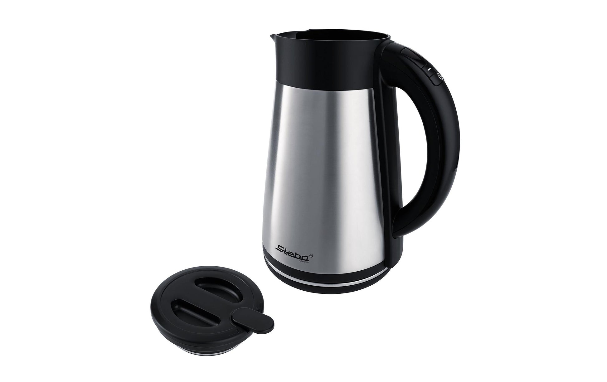 Steba Wasserkocher WK 31 – 1,5 l, Edelstahl, Temperaturwahl, Warmhaltefunktion, 2200 W, 360°-Sockel