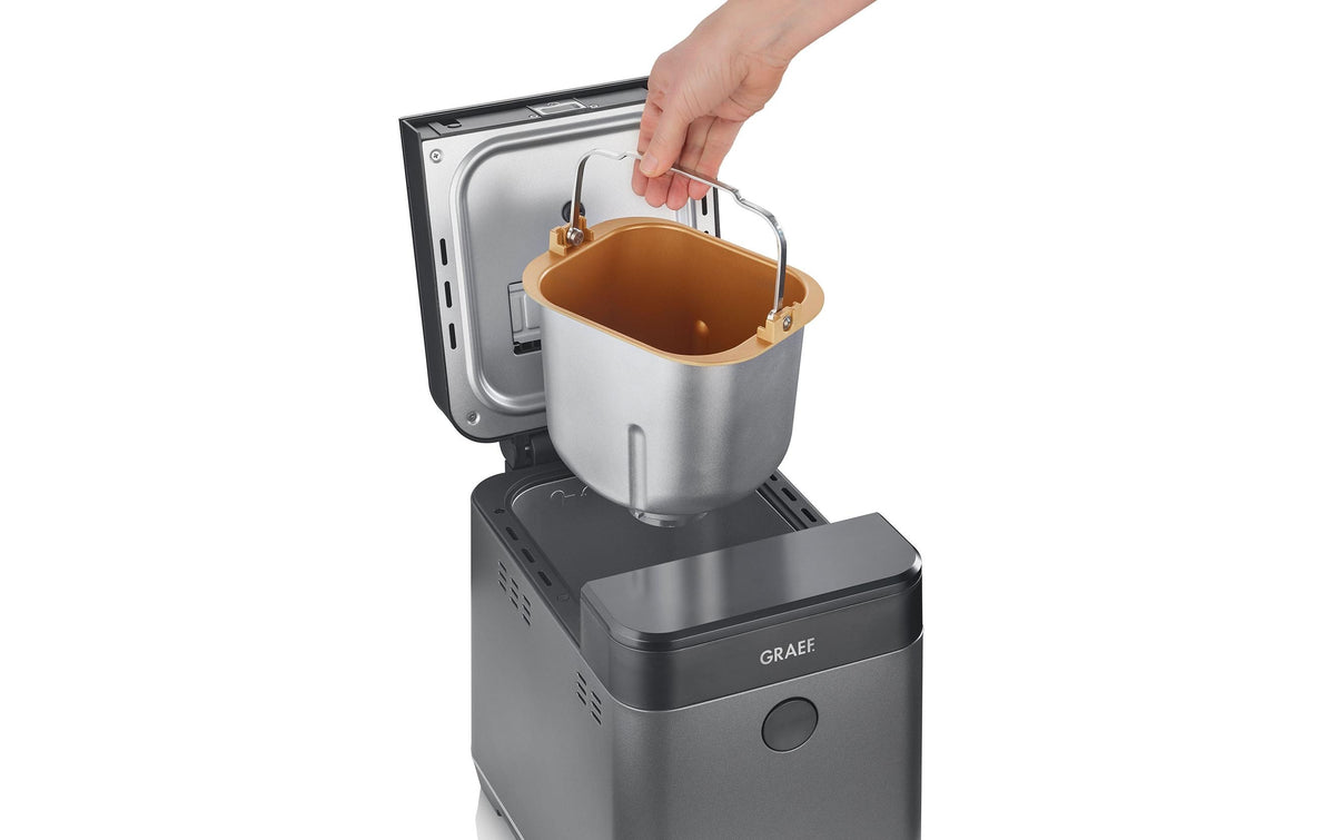 Graef Brotbackmaschine BA806 – 750 g, 520 W, 36 Programme, Warmhaltefunktion – Dunkelgrau/Schwarz