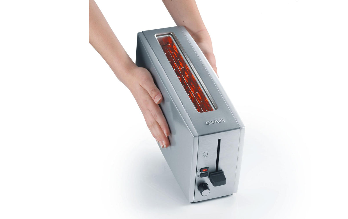 Graef Toaster TO 90 – Langschlitz, 880 W – Silber/Edelstahl