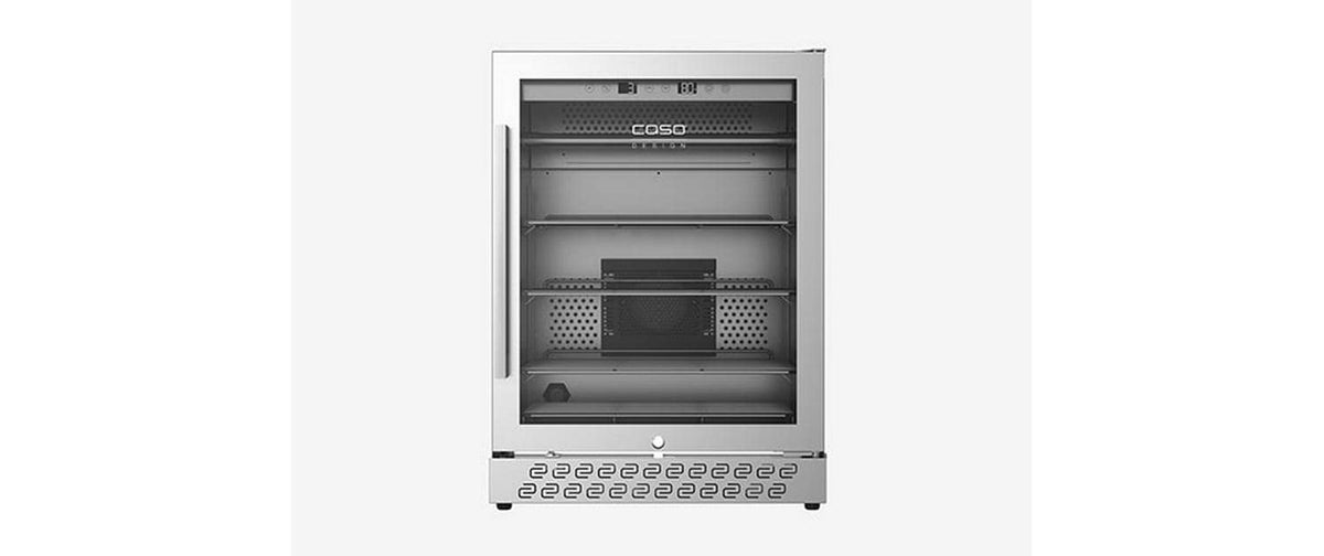 Caso Kühlschrank Dry-Aged Master 125 – 125 l, 230 V, Silber, 59×59,5×82,5 cm