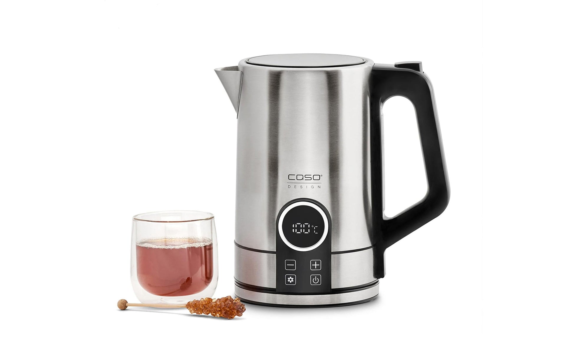 Caso Wasserkocher WK 2200 – 1,7 l, Edelstahl, Temperaturwahl, Warmhaltefunktion, 2200 W