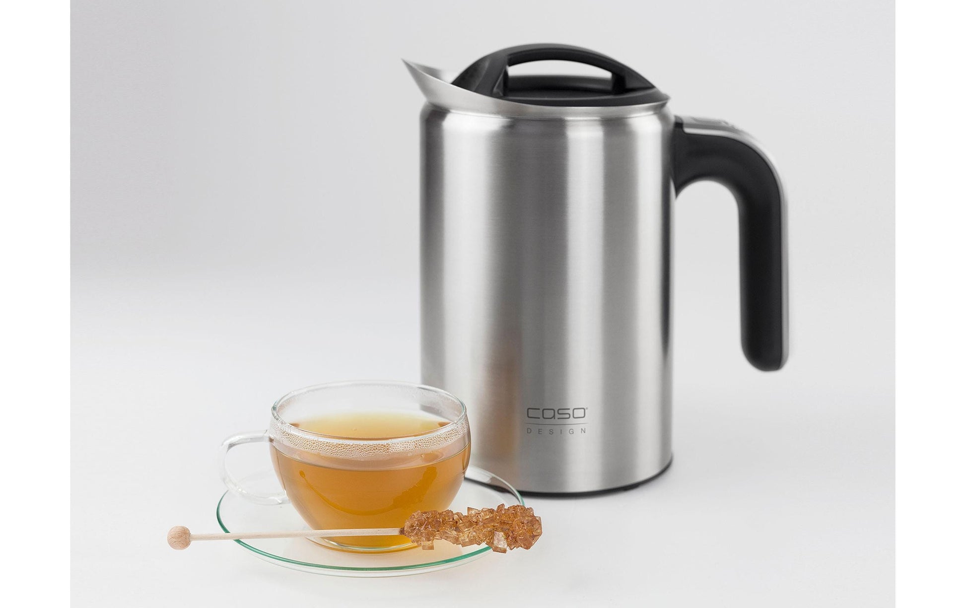 Caso Wasserkocher Cool-Touch – 1 l, Edelstahl, Temperaturwahl, 1800 W