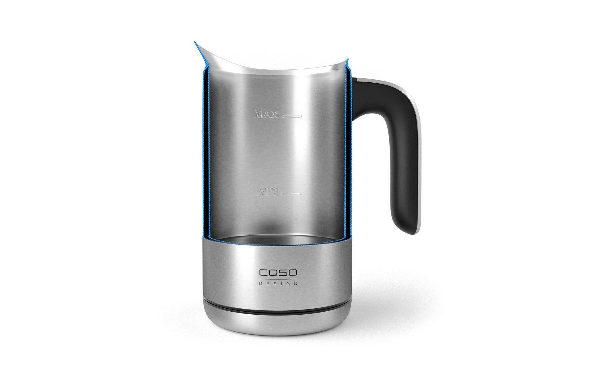 Caso Wasserkocher Cool-Touch – 1 l, Edelstahl, Temperaturwahl, 1800 W