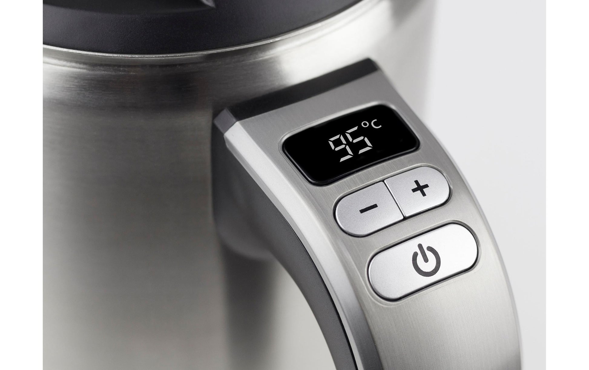 Caso Wasserkocher Cool-Touch – 1 l, Edelstahl, Temperaturwahl, 1800 W