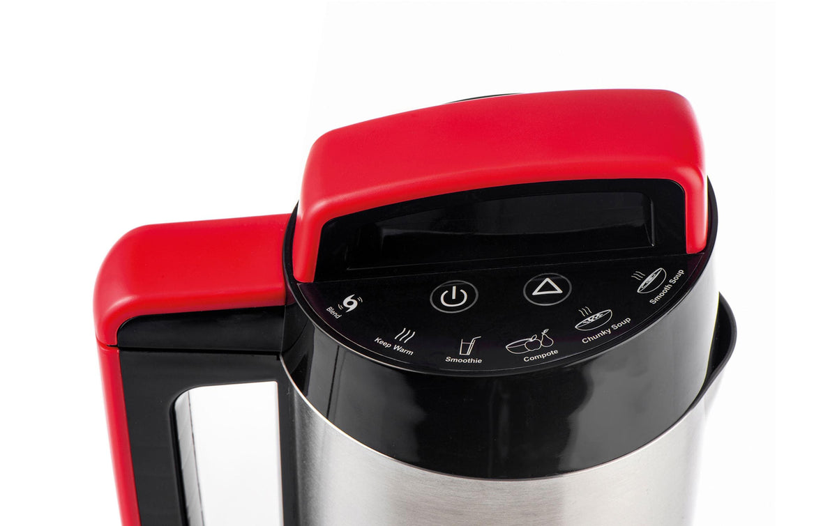 Fritel Suppen-Zubereiter SB2970 – 1,6 l, 1400 W, Kochfunktion & Mixen – Rot/Schwarz