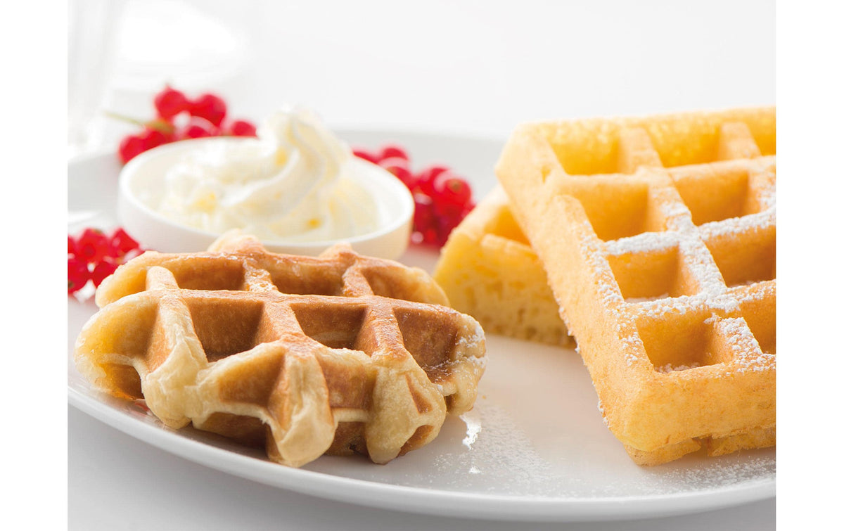 Fritel Waffelplatte Brüsseler – 26,5 × 20 cm, für CW 2425, CW2428, CW2435, z. B. CW2438, Aluminium, Schwarz