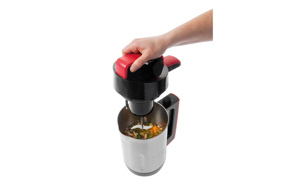 Fritel Suppen-Zubereiter SB2970 – 1,6 l, 1400 W, Kochfunktion & Mixen – Rot/Schwarz