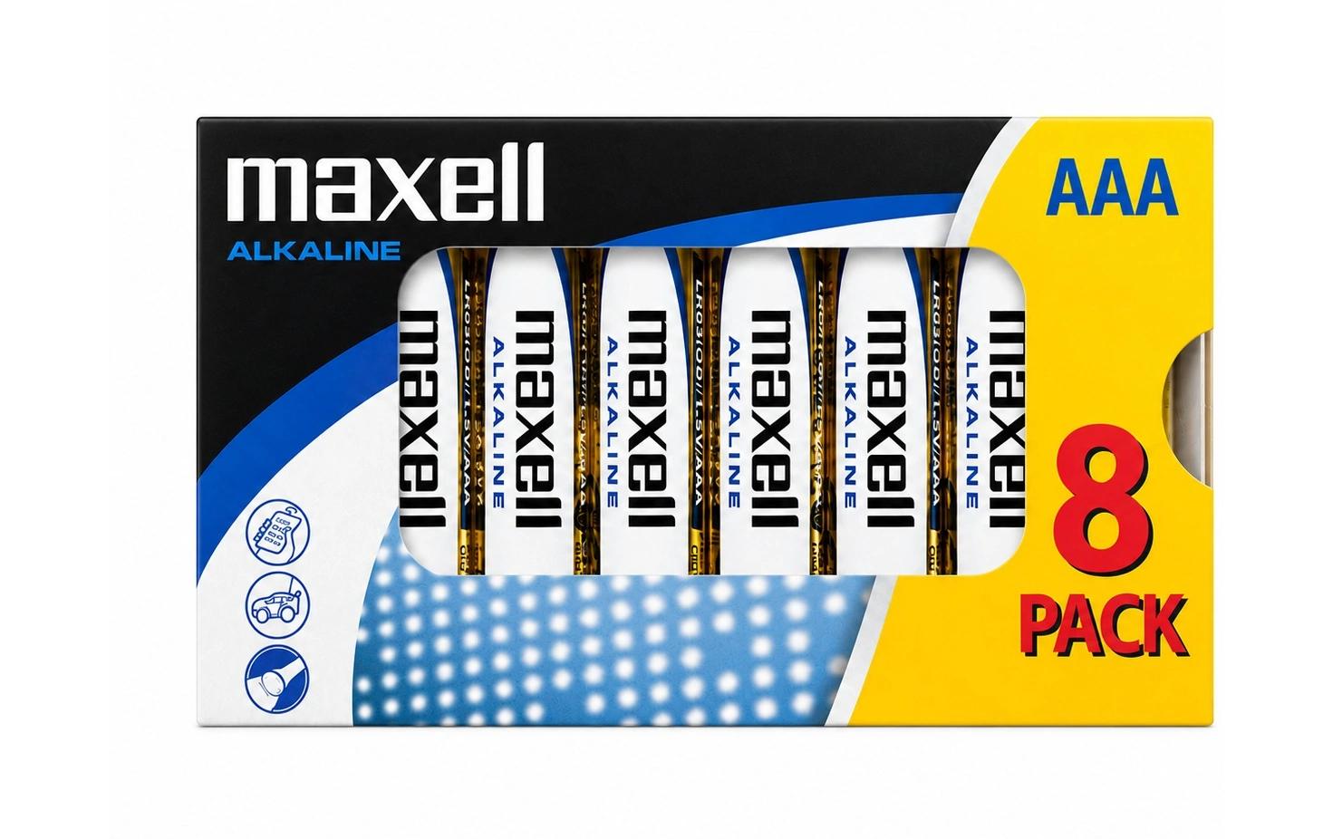 Maxell AAA Batterien, Alkaline, 1,5 V – 8 Stk.