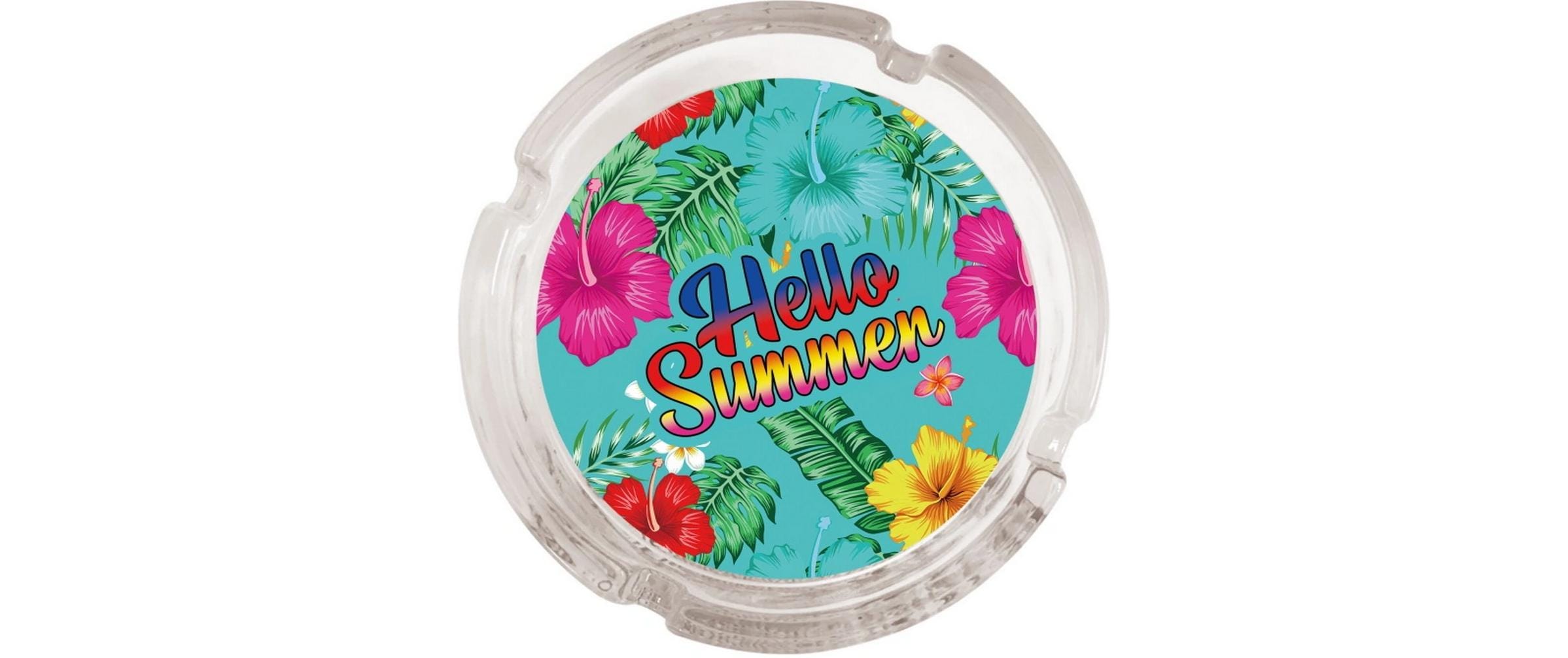 Dameco Aschenbecher – Ø 10 × 3,5 cm – Glas, transparent