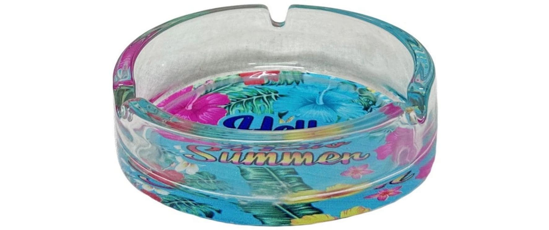 Dameco Aschenbecher – Ø 10 × 3,5 cm – Glas, transparent