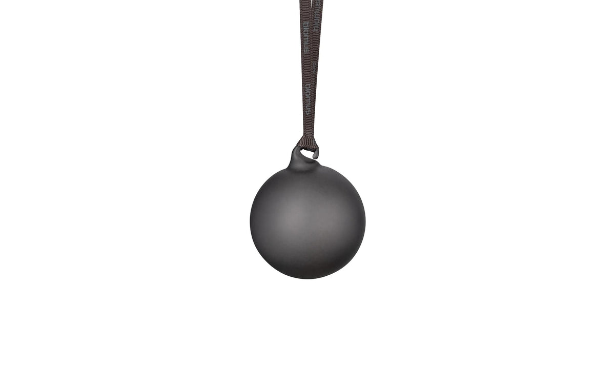 Blomus Weihnachtskugel – Ø 7 × 8 cm – Glas & Polyester, grau – 4-teilig