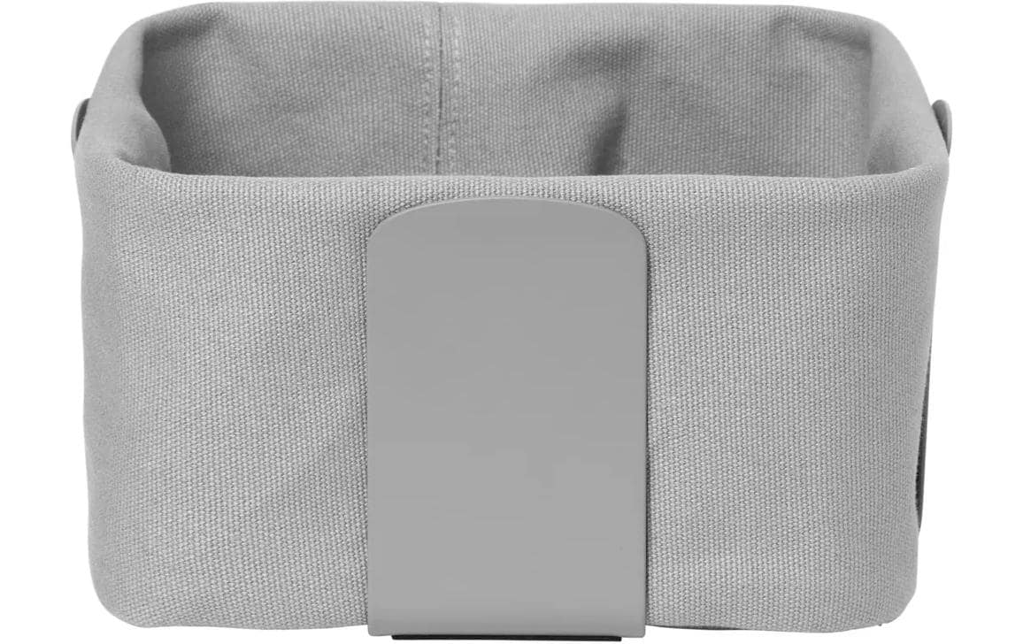 Blomus Brotkorb Desa S – 20,0 × 20,0 × 10,0 cm, Stahl/Baumwolle, Grau