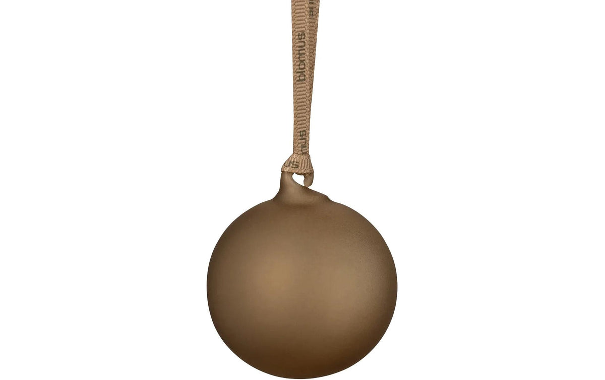 Blomus Weihnachtskugel – Ø 9 cm, 2-teilig – Glas & Polyester, braun