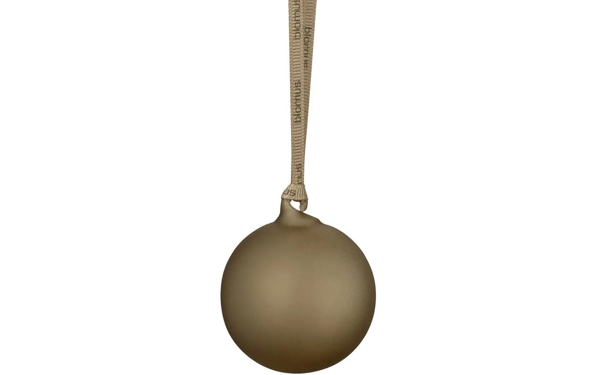 Blomus Weihnachtskugel – Ø 7 cm – Glas & Polyester, Braun – 4-teilig