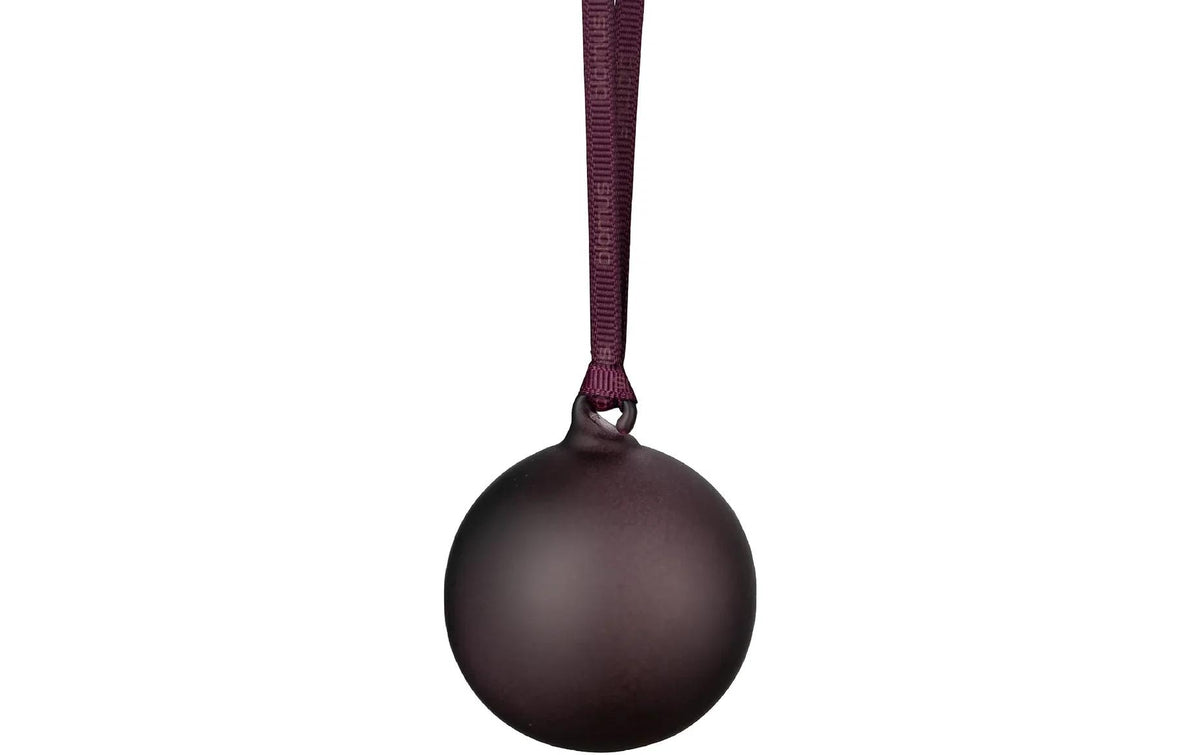 Blomus Weihnachtskugel – Ø 7 cm – Glas & Polyester, Pflaume – 4-teilig