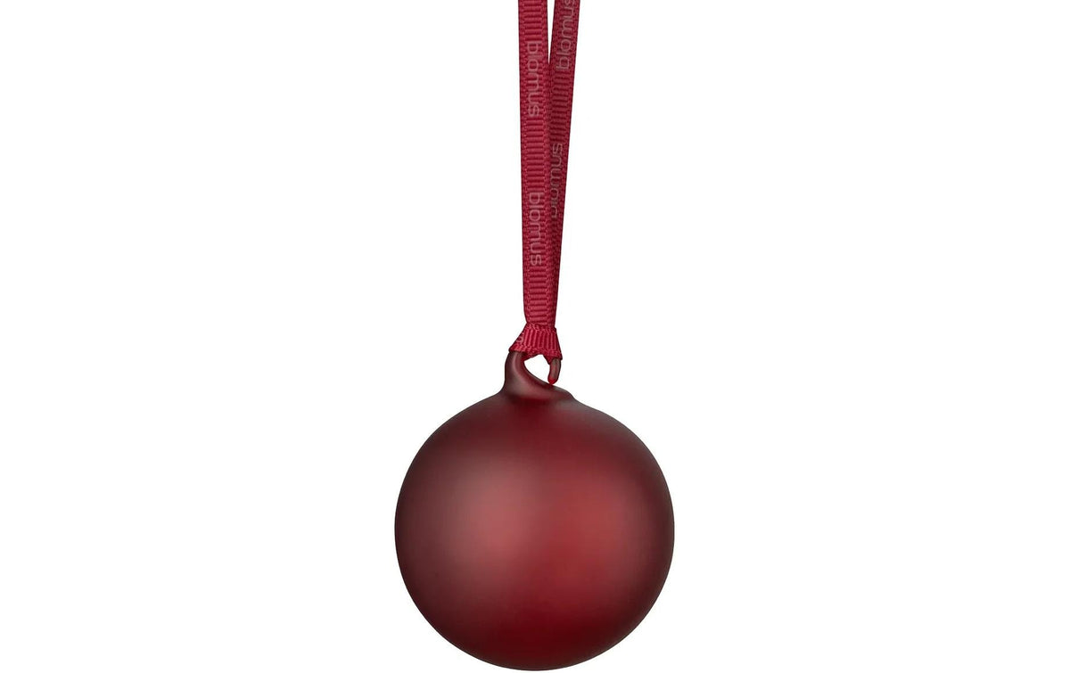 Blomus Weihnachtskugel – Ø 7 cm – Glas & Polyester, Rot – 4-teilig