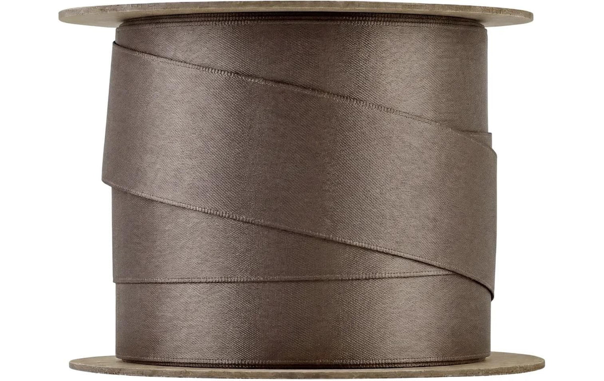 Blomus Geschenkband, Satin, matt, Braun, Grün, 25 mm × 5 m, 1 Stk.