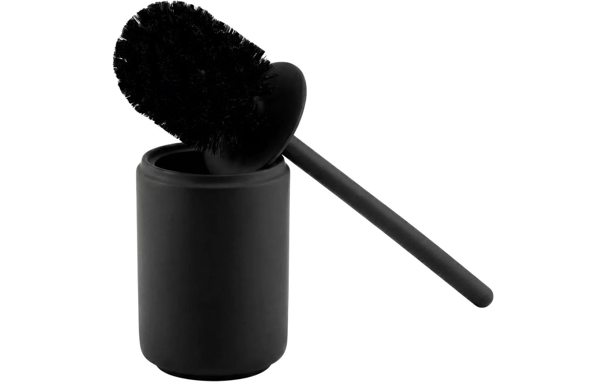 Blomus SAYA – WC-Bürstenset – Keramik, Schwarz, bodenstehend, H 41 cm, Ø 10 cm