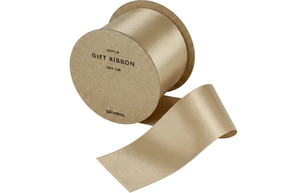 Blomus Geschenkband, Satin, matt, Vanille, 50 mm × 5 m, 1 Stk.