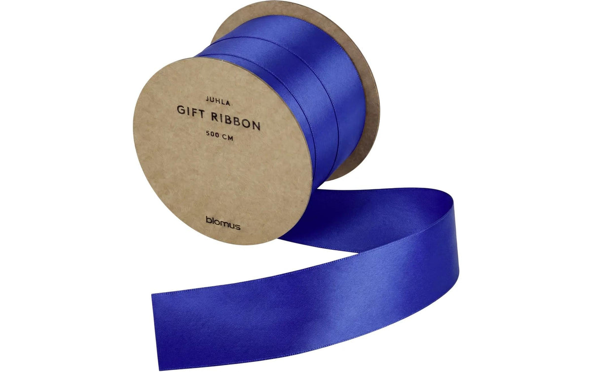 Blomus Geschenkband, Satin, matt, Blau, 25 mm × 5 m, 1 Stk.
