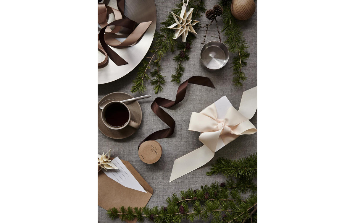 Blomus Geschenkband, JUHLA, Polyester, matt, Crème, 50 mm × 5 m, 1 Stk.