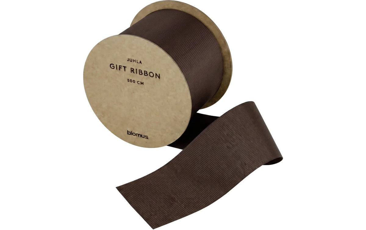Blomus Geschenkband, Polyester, Braun, 50 mm × 5 m