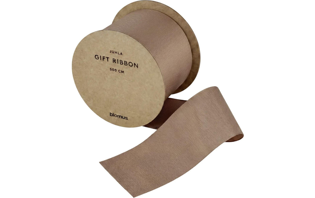 Blomus Geschenkband JUHLA L, Polyester, Beige, 50 mm × 5 m, 1 Stk.
