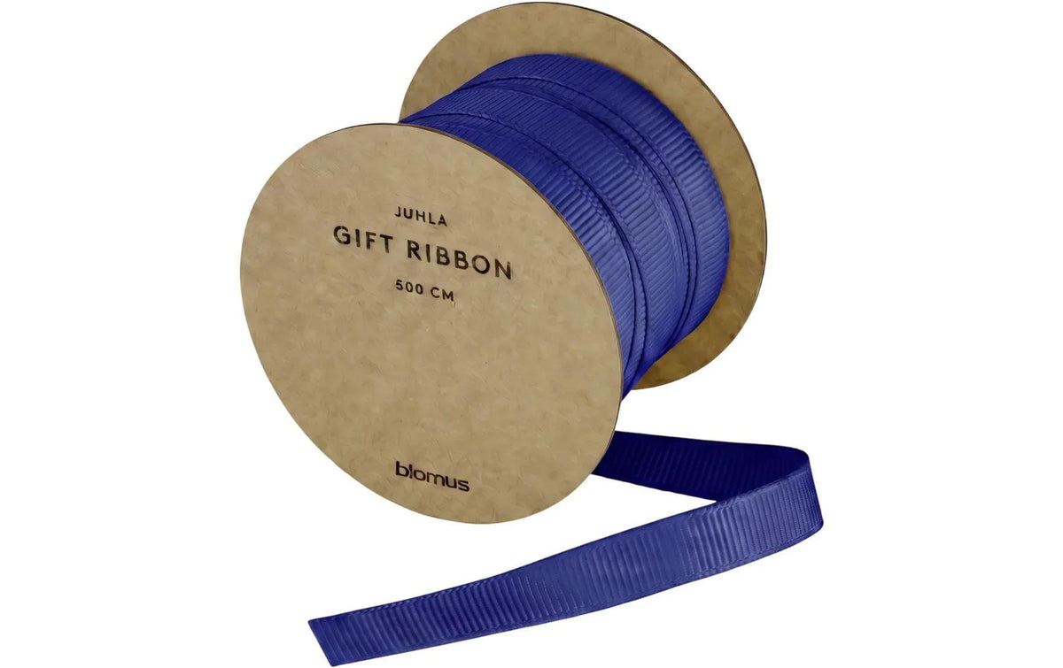 Blomus Geschenkband, Polyester, matt, Blau, 10 mm × 5 m, 1 Stk.
