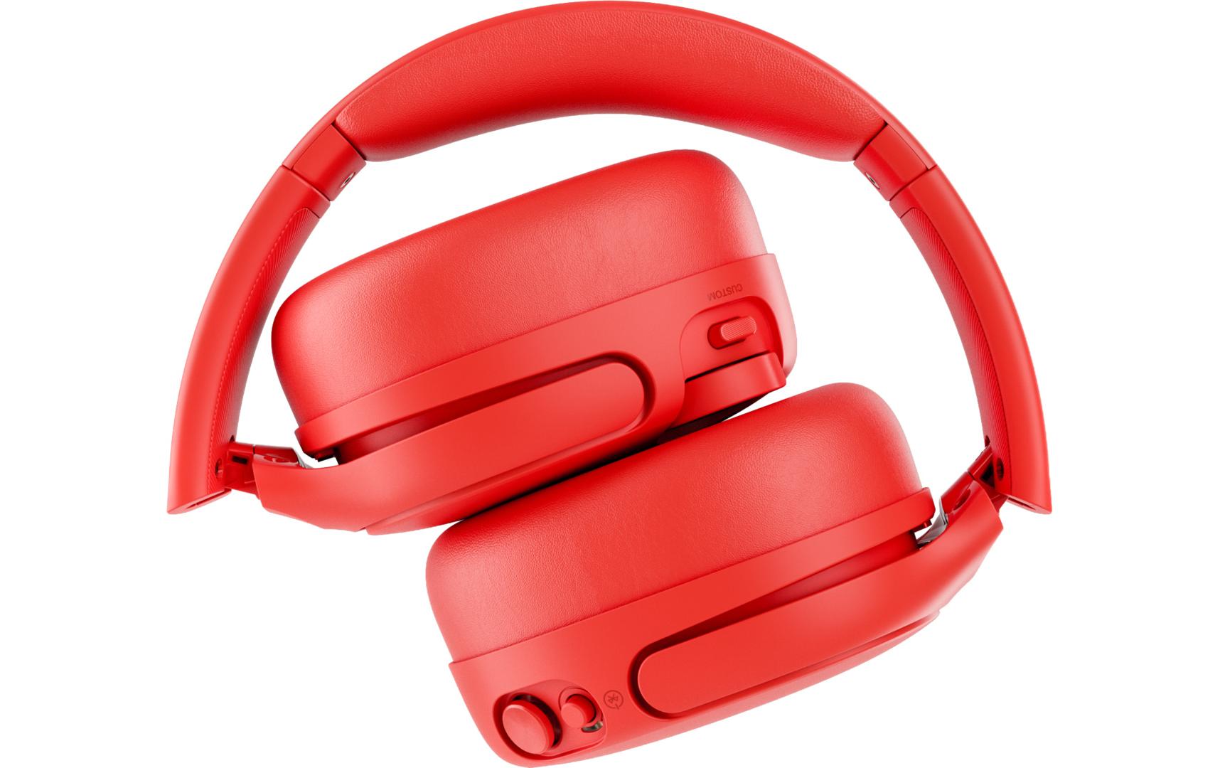Skullcandy Crusher 720 Over-Ear Kopfhörer – Stereo, Kabel + BT, USB-C, Rot, BT 5.3