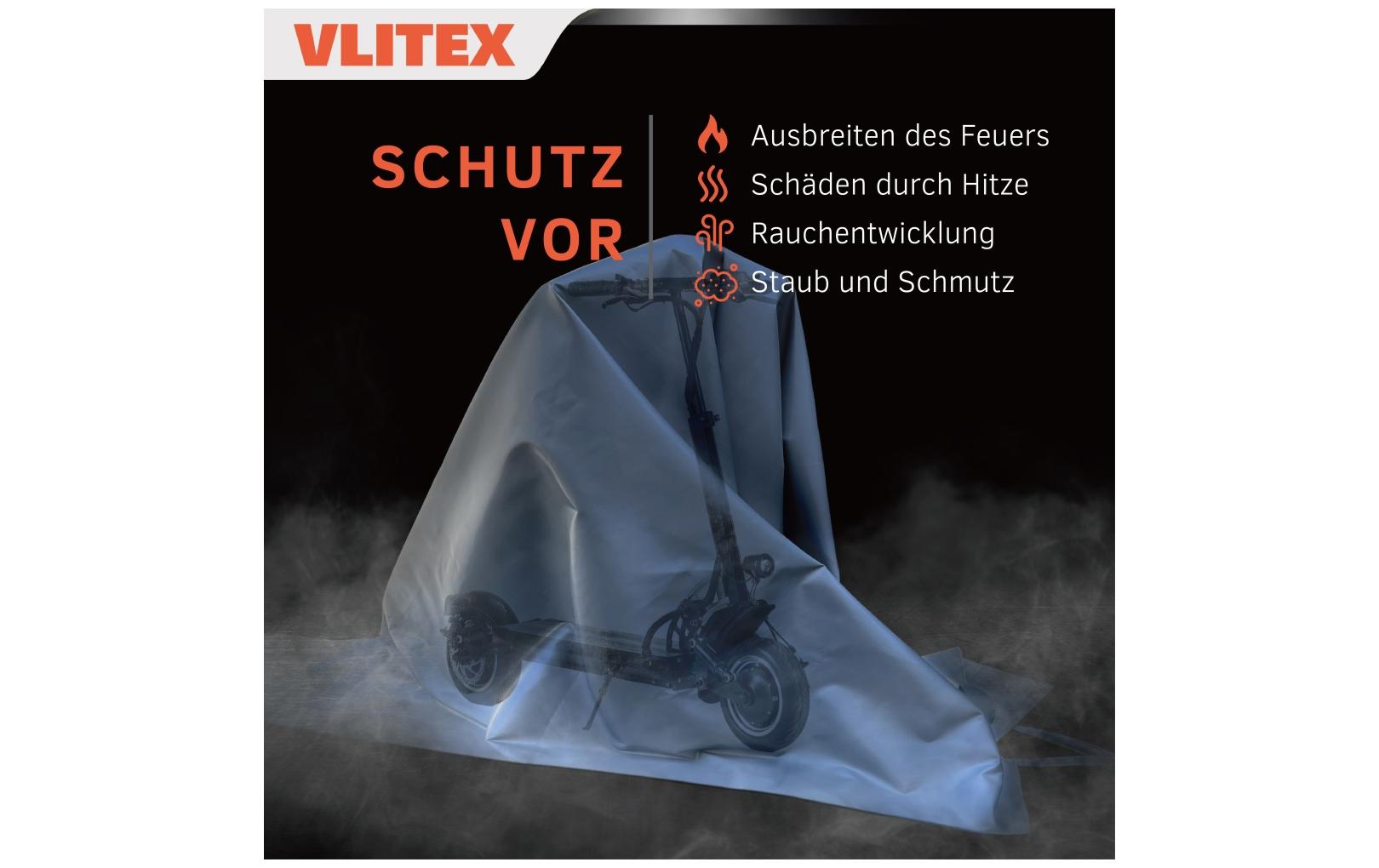 Vlitex Brandbegrenzungsdecke, 250,0 cm × 300,0 cm, Glasfasergewebe, silikonbeschichtet