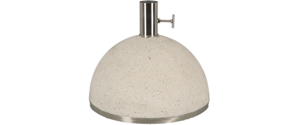 Esschert Design Granito M Schirmständer – Granit/Edelstahl – Weiss – Ø 355 × H 255 mm