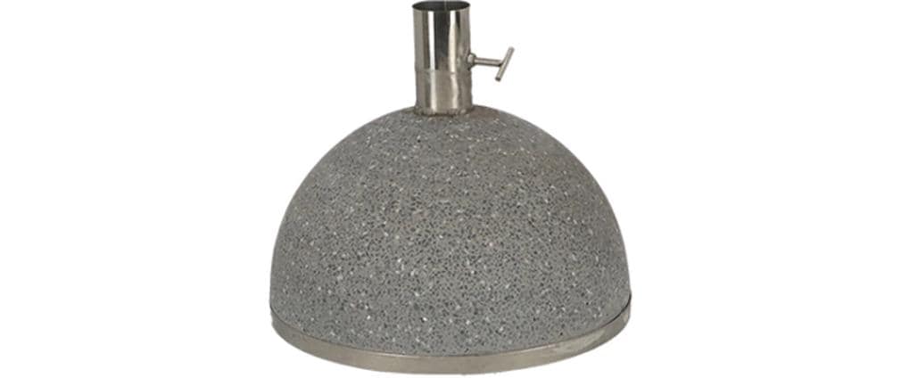 Esschert Design Sockel Granito M – dunkelgrau, Granit, Edelstahl, 35,5 × 25,5 × 35,5 cm