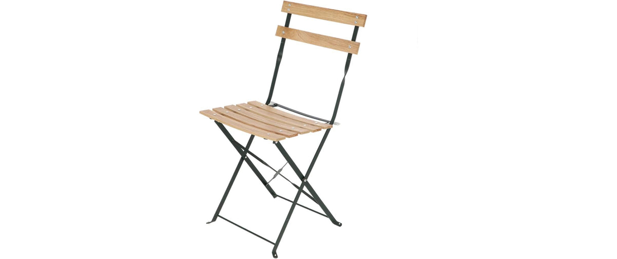 Esschert Design Bistrostuhl – Grün – Holz, Stahl – klappbar – für draussen