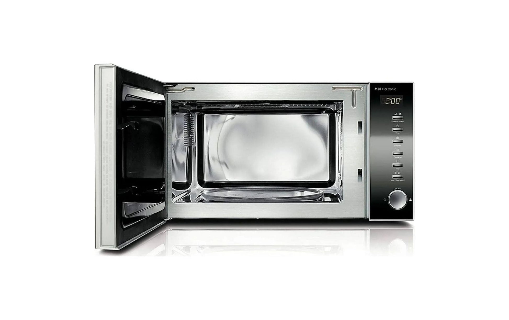 Caso Mikrowelle M20 Electronic – 20 l, 800 W – schwarz/edelstahl