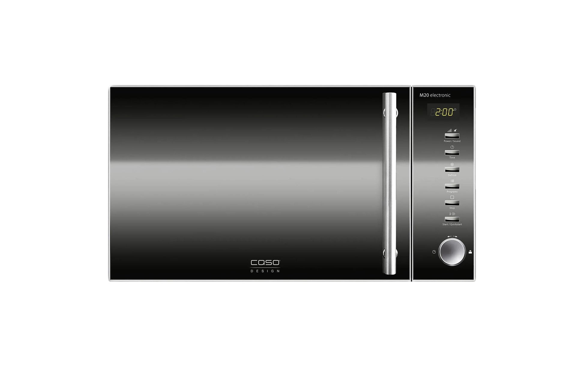 Caso Mikrowelle M20 Electronic – 20 l, 800 W – schwarz/edelstahl