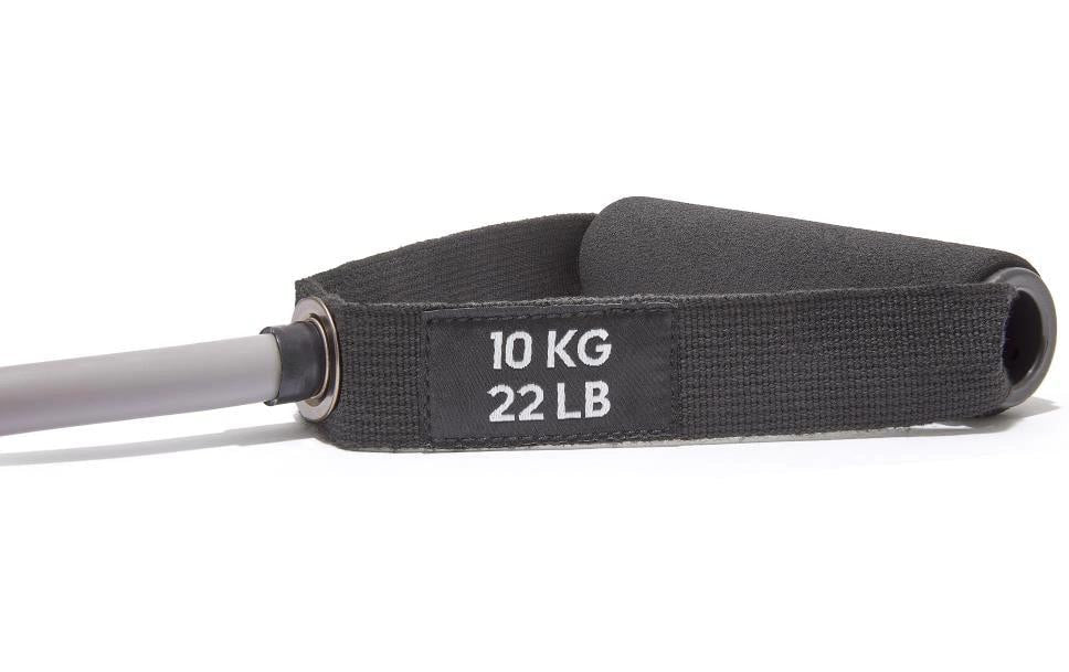 Adidas Widerstandsband L2, TPR/Polypropylen/Schaumstoff, Grau/Schwarz, mittlerer Widerstand – 1 Stück