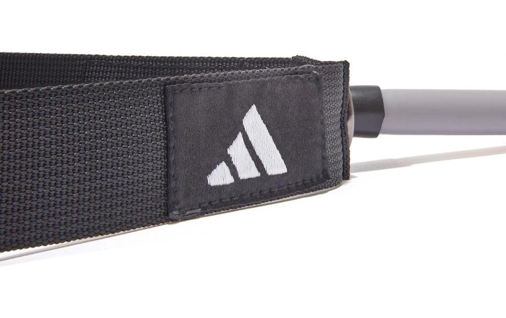 Adidas Widerstandsband L2, TPR/Polypropylen/Schaumstoff, Grau/Schwarz, mittlerer Widerstand – 1 Stück