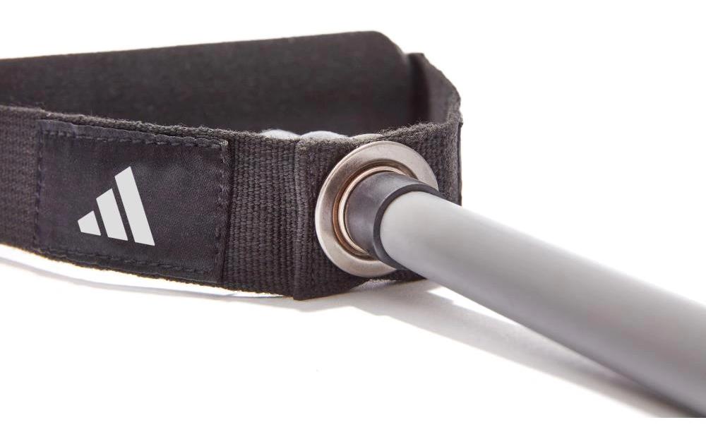 Adidas Widerstandsband L2, TPR/Polypropylen/Schaumstoff, Grau/Schwarz, mittlerer Widerstand – 1 Stück