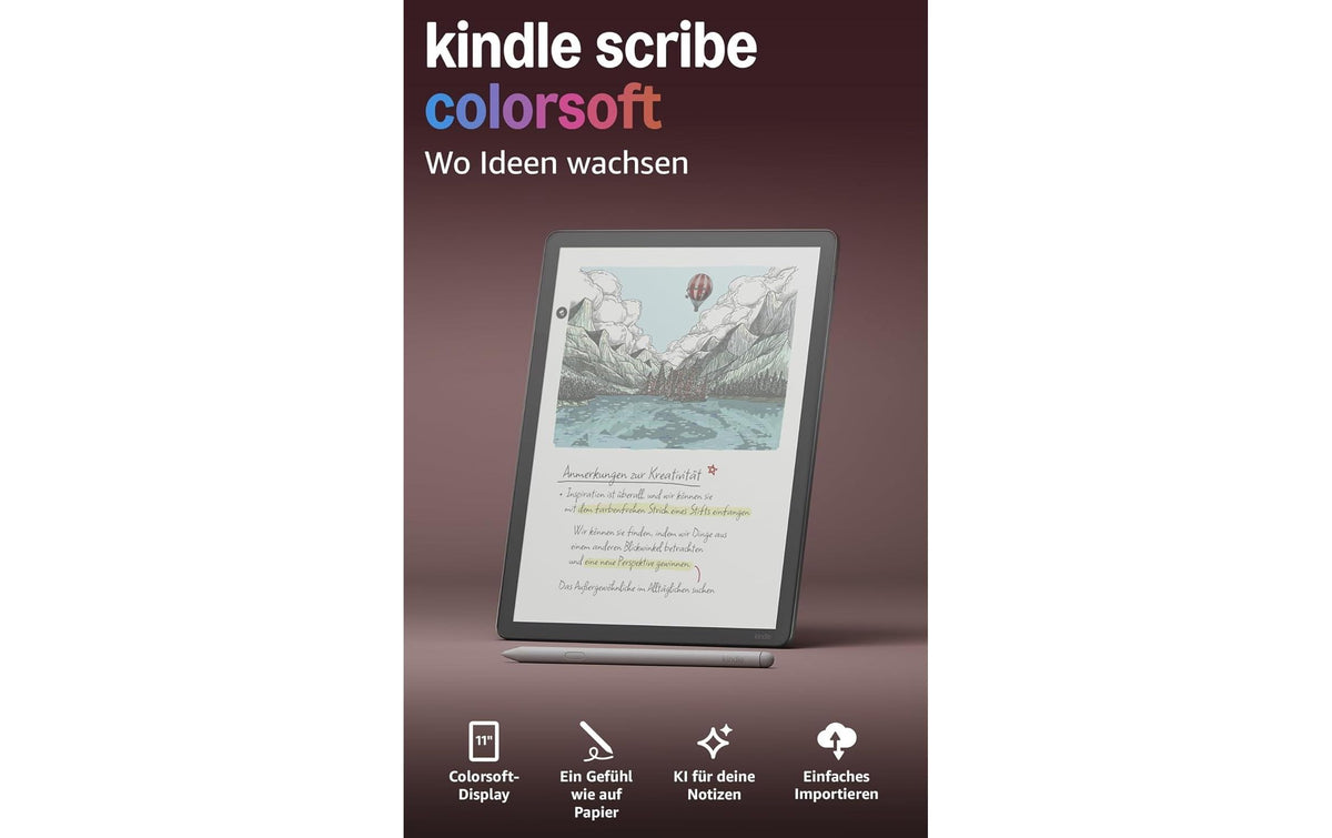 Amazon Kindle Scribe Colorsoft 2025 Graphit – 11" E Ink, 64 GB, mit Stylus