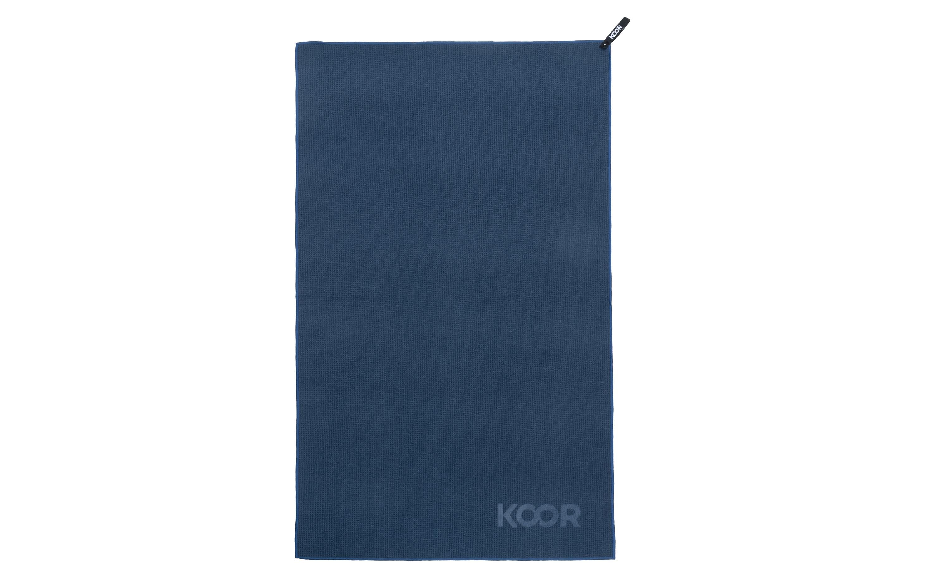 Koor Badetuch Waffel – 75 × 130 cm, Blau, Polyamid/Polyester