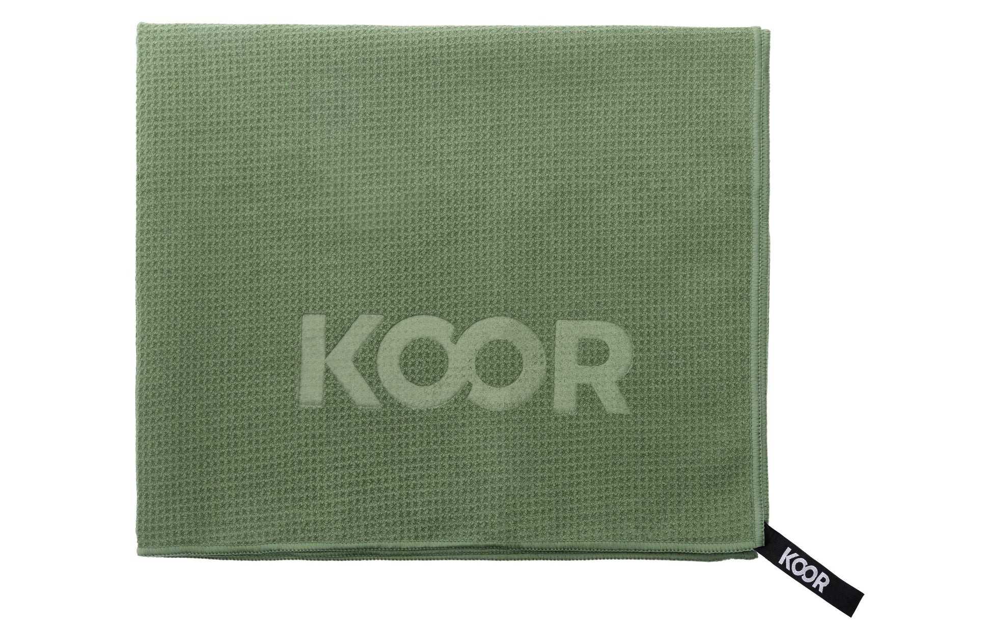 Koor Duschtuch Waffle – 75 × 130 cm, Grün, Polyamid/Polyester