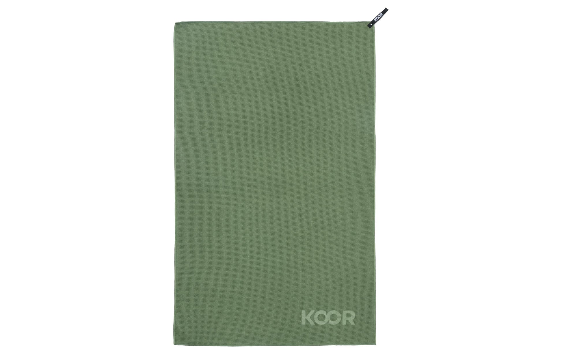 Koor Duschtuch Waffle – 75 × 130 cm, Grün, Polyamid/Polyester