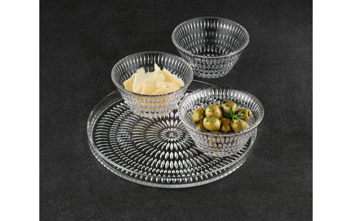 Nachtmann Servierset – 4-teiliges Set, 190 ml, Ø 22,0 cm, H 11,0 cm, Kristallglas, spülmaschinenfest