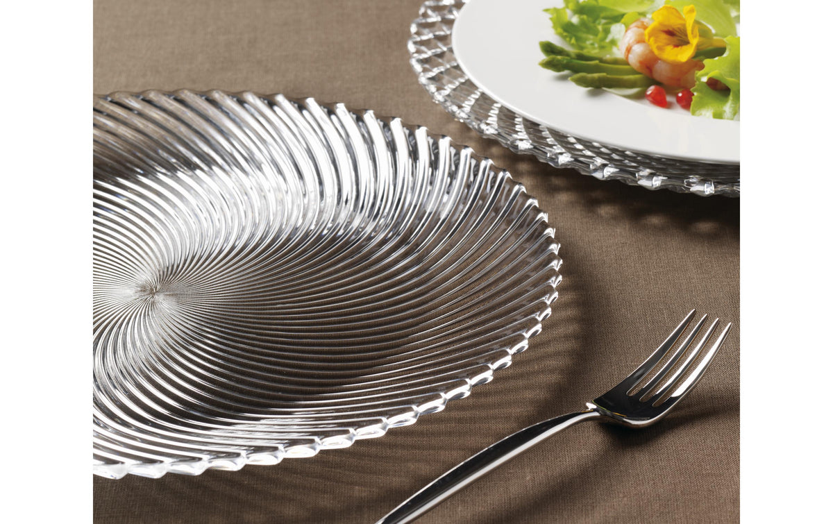 Nachtmann Samba Platzteller – 2er Set, Ø 32 cm, Kristallglas, Transparent, spülmaschinenfest