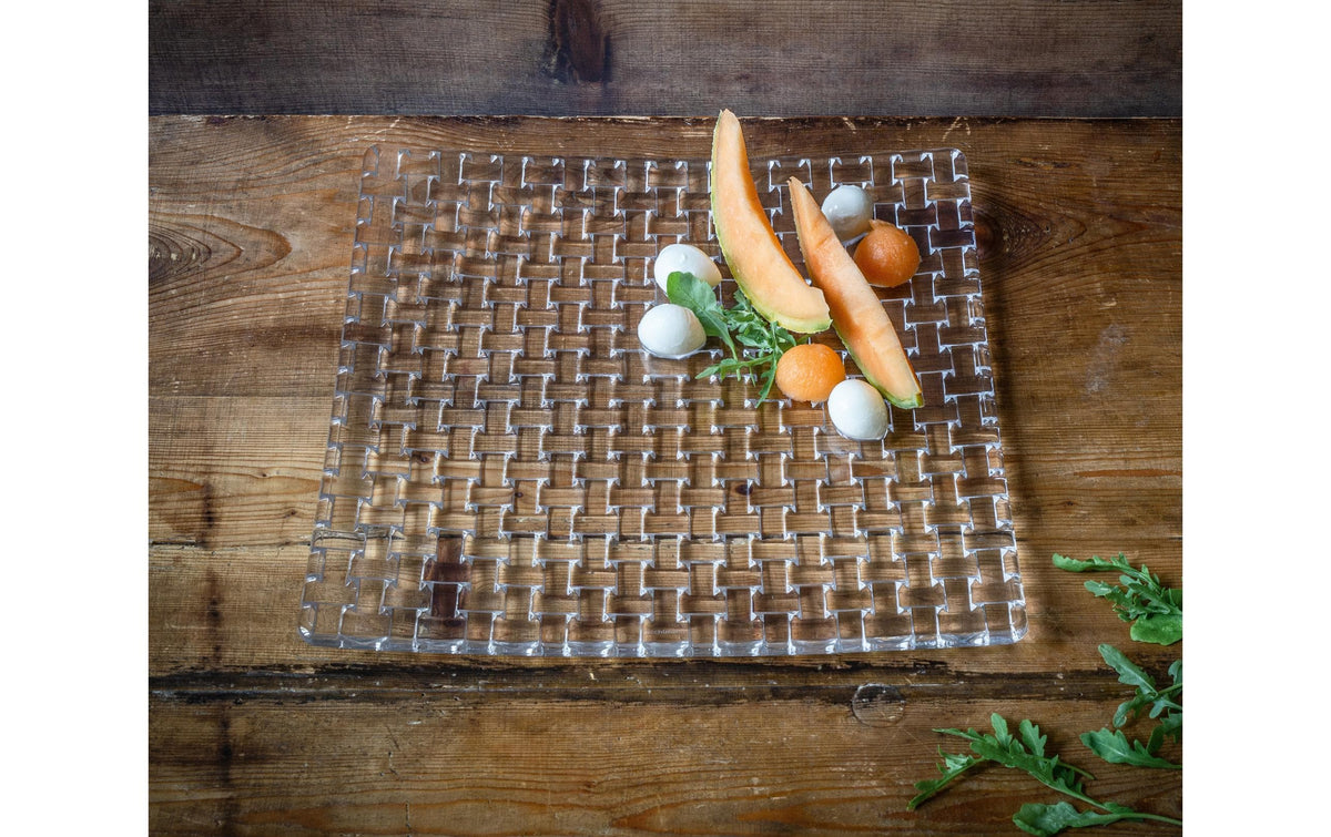 Nachtmann Servierteller – 28 × 28 × 2,3 cm, Kristallglas, Transparent, spülmaschinenfest