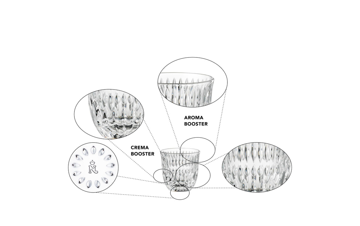 Nachtmann Espressotasse – 2er Set, 90 ml, Ø 6,4 cm, Kristallglas, Transparent, spülmaschinenfest