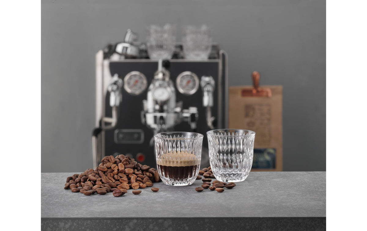 Nachtmann Espressotasse – 2er Set, 90 ml, Ø 6,4 cm, Kristallglas, Transparent, spülmaschinenfest